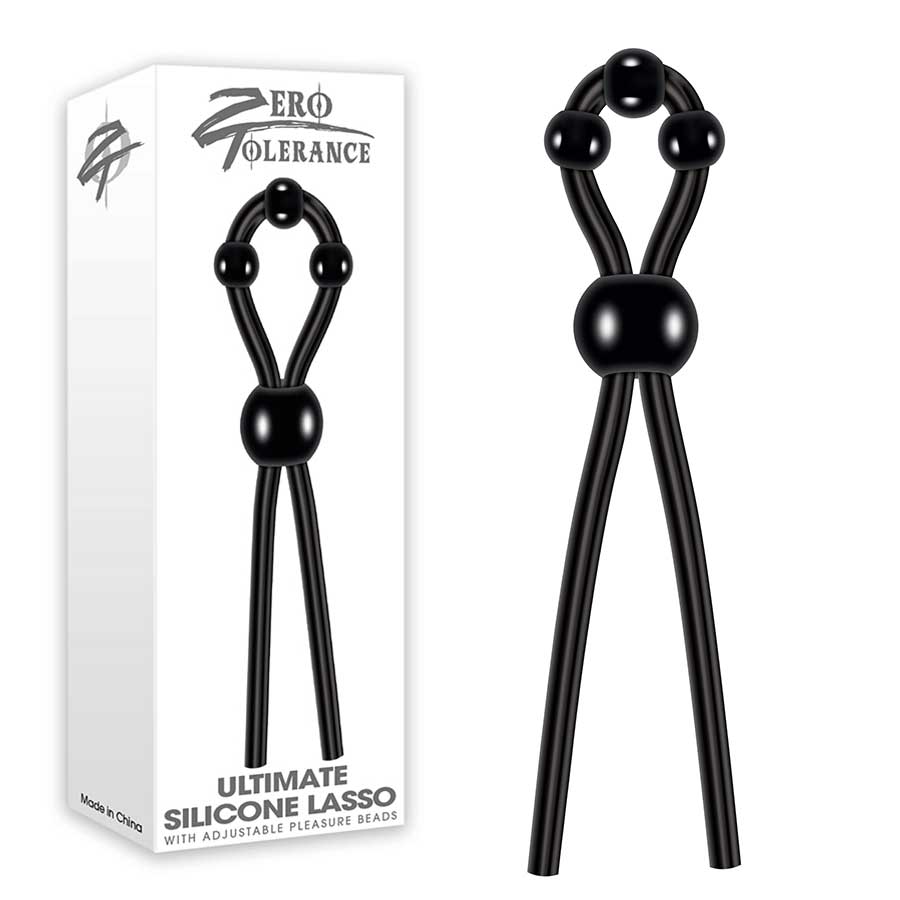 Zero Tolerance Ultimate Silicone Lasso with Adjustable Pleasure Beads Cock Rings