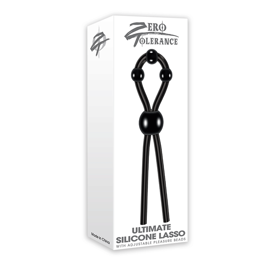 Zero Tolerance Ultimate Silicone Lasso with Adjustable Pleasure Beads Cock Rings