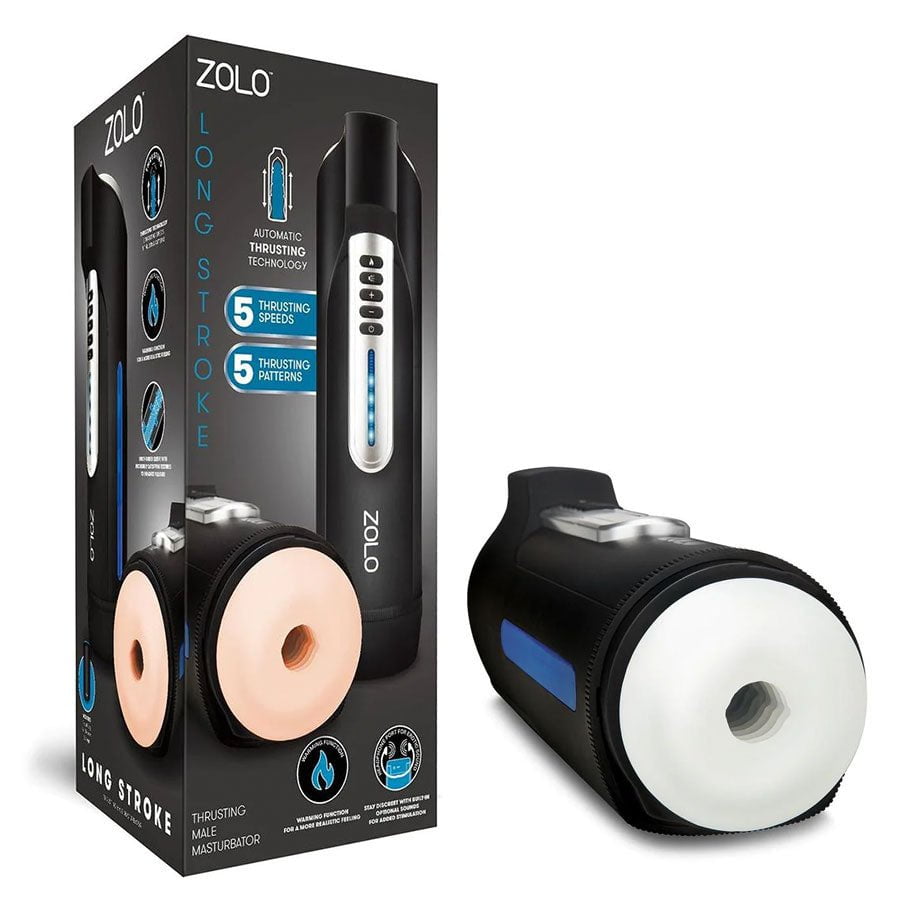 Zolo Long Stroke Full Shaft Warming and Thrusting Masturbator Masturbators