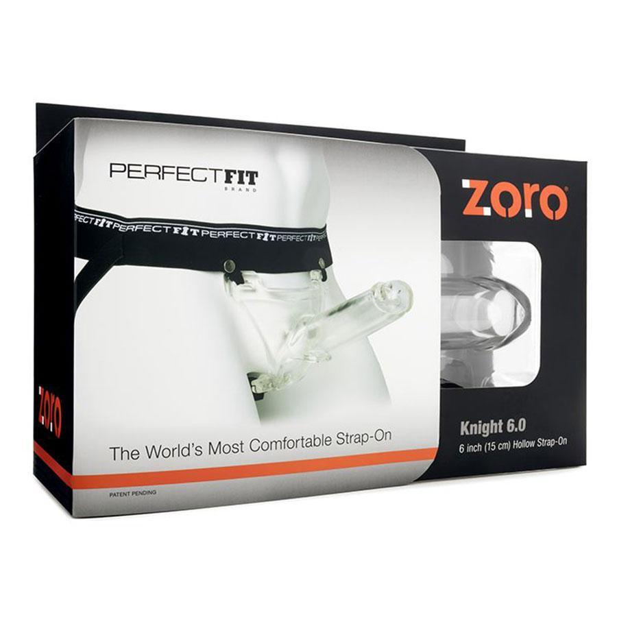 Zoro Knight 6&#39;&#39; Clear Hollow Strap On Extension for Men by Perfect Fit Cock Sheaths