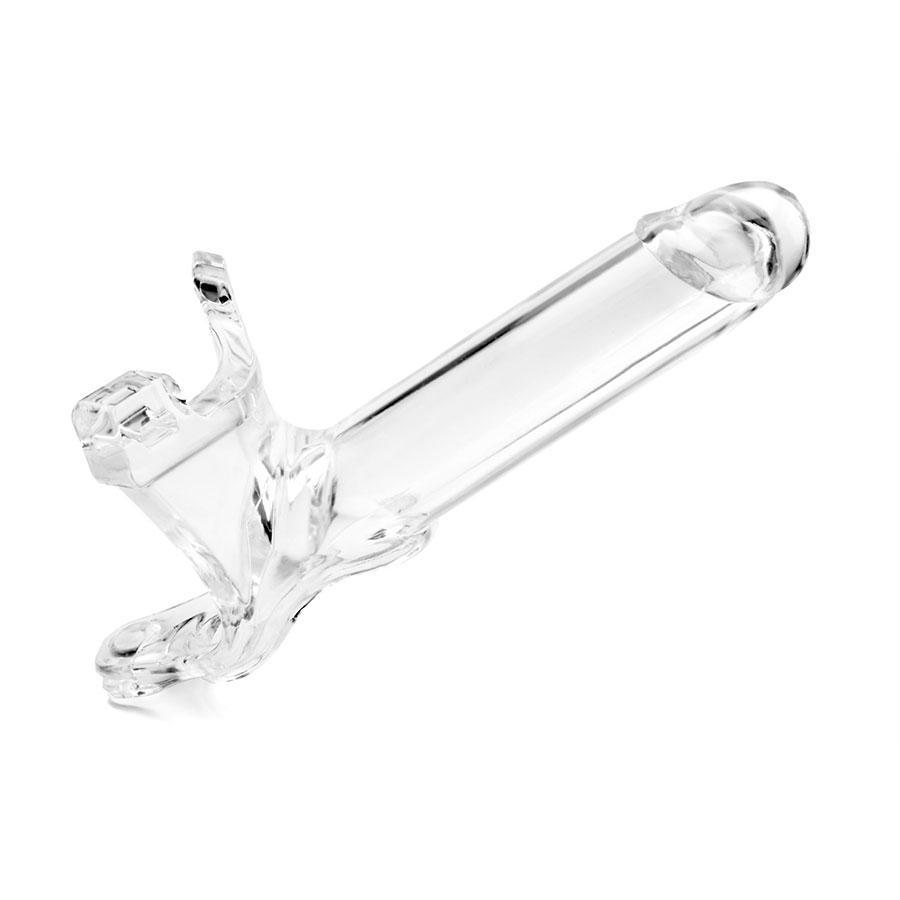 Zoro Knight 6&#39;&#39; Clear Hollow Strap On Extension for Men by Perfect Fit Cock Sheaths